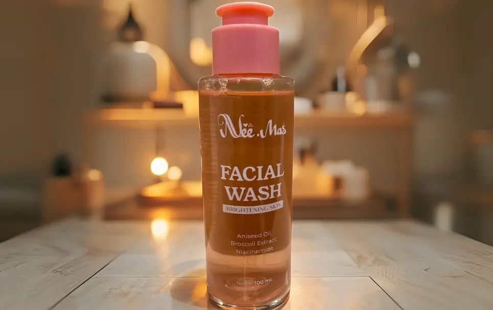 Nee Mas Facial Wash Brightening Skin Infused with Broccoli Extract & Niacinamide Face Wash untuk Kulit Cerah dan Segar Cocok untuk Semua Jenis Kulit